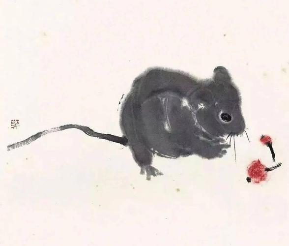 当画家遭遇老鼠 老鼠水墨画